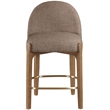 Meridian Furniture Torino Brown Fabric Upholstered Counter Stool (Set of 2)