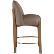 Meridian Furniture Torino Brown Fabric Upholstered Counter Stool (Set of 2)