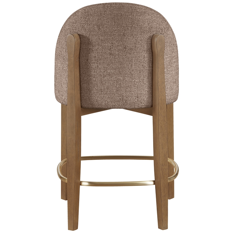 Meridian Furniture Torino Brown Fabric Upholstered Counter Stool (Set of 2)