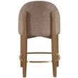 Meridian Furniture Torino Brown Fabric Upholstered Counter Stool (Set of 2)