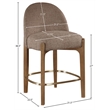 Meridian Furniture Torino Brown Fabric Upholstered Counter Stool (Set of 2)