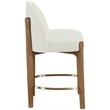Meridian Furniture Torino Cream Fabric Upholstered Counter Stool (Set of 2)