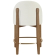 Meridian Furniture Torino Cream Fabric Upholstered Counter Stool (Set of 2)