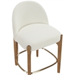 Meridian Furniture Torino Cream Fabric Upholstered Counter Stool (Set of 2)