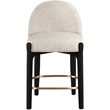 Meridian Furniture Torino Beige Fabric Upholstered Counter Stool (Set of 2)