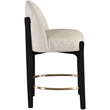 Meridian Furniture Torino Beige Fabric Upholstered Counter Stool (Set of 2)