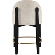 Meridian Furniture Torino Beige Fabric Upholstered Counter Stool (Set of 2)