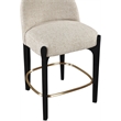 Meridian Furniture Torino Beige Fabric Upholstered Counter Stool (Set of 2)