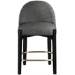 Meridian Furniture Torino Black Fabric Upholstered Counter Stool (Set of 2)