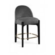 Meridian Furniture Torino Black Fabric Upholstered Counter Stool (Set of 2)