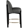 Meridian Furniture Torino Black Fabric Upholstered Counter Stool (Set of 2)