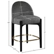 Meridian Furniture Torino Black Fabric Upholstered Counter Stool (Set of 2)