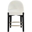 Meridian Furniture Torino Cream Fabric Upholstered Counter Stool (Set of 2)