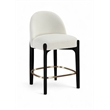 Meridian Furniture Torino Cream Fabric Upholstered Counter Stool (Set of 2)