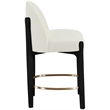 Meridian Furniture Torino Cream Fabric Upholstered Counter Stool (Set of 2)