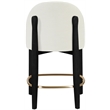 Meridian Furniture Torino Cream Fabric Upholstered Counter Stool (Set of 2)