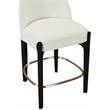 Meridian Furniture Torino Cream Fabric Upholstered Counter Stool (Set of 2)