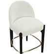 Meridian Furniture Torino Cream Fabric Upholstered Counter Stool (Set of 2)
