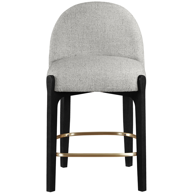 Meridian Furniture Torino Grey Fabric Upholstered Counter Stool (Set of 2)