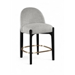 Meridian Furniture Torino Grey Fabric Upholstered Counter Stool (Set of 2)