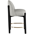 Meridian Furniture Torino Grey Fabric Upholstered Counter Stool (Set of 2)