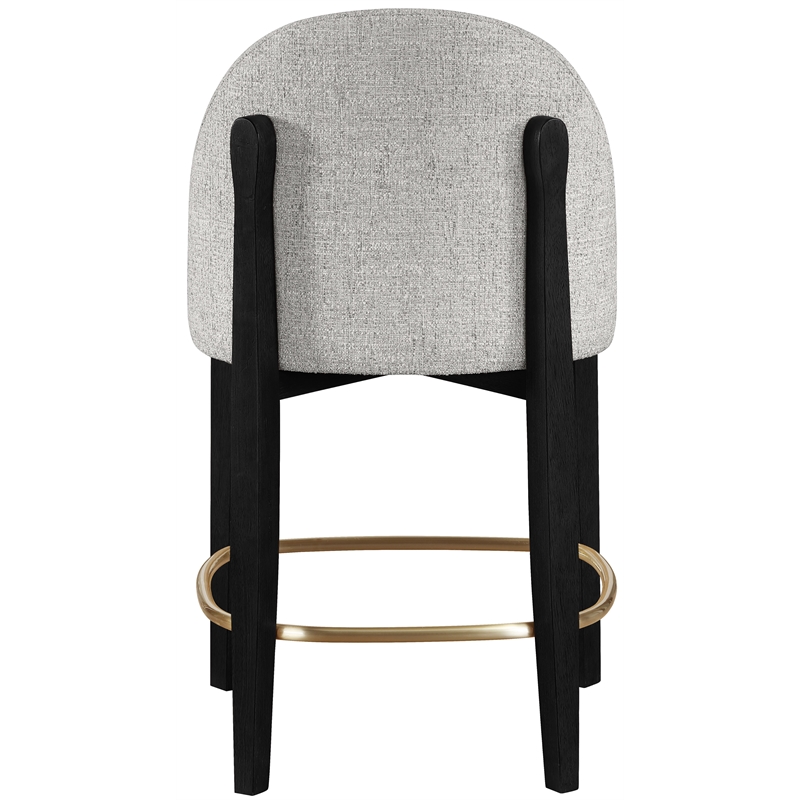 Meridian Furniture Torino Grey Fabric Upholstered Counter Stool (Set of 2)