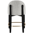 Meridian Furniture Torino Grey Fabric Upholstered Counter Stool (Set of 2)