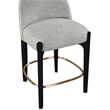 Meridian Furniture Torino Grey Fabric Upholstered Counter Stool (Set of 2)