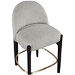 Meridian Furniture Torino Grey Fabric Upholstered Counter Stool (Set of 2)
