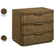 Meridian Furniture Tiberio Brown Oak Veneer And Solid Wood Nightstand