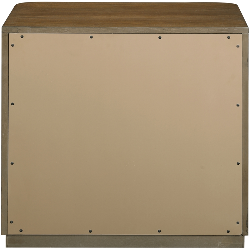 Meridian Furniture Tiberio Brown Oak Veneer And Solid Wood Nightstand