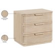 Meridian Furniture Tiberio Natural Oak Veneer And Solid Wood Nightstand