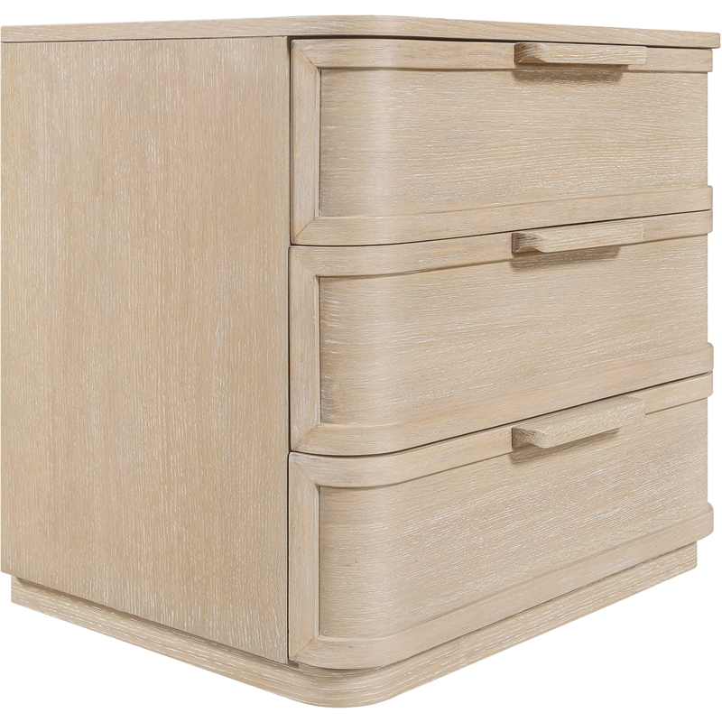 Meridian Furniture Tiberio Natural Oak Veneer And Solid Wood Nightstand