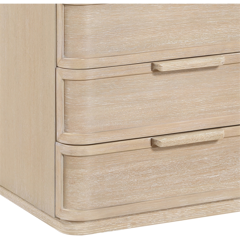 Meridian Furniture Tiberio Natural Oak Veneer And Solid Wood Nightstand