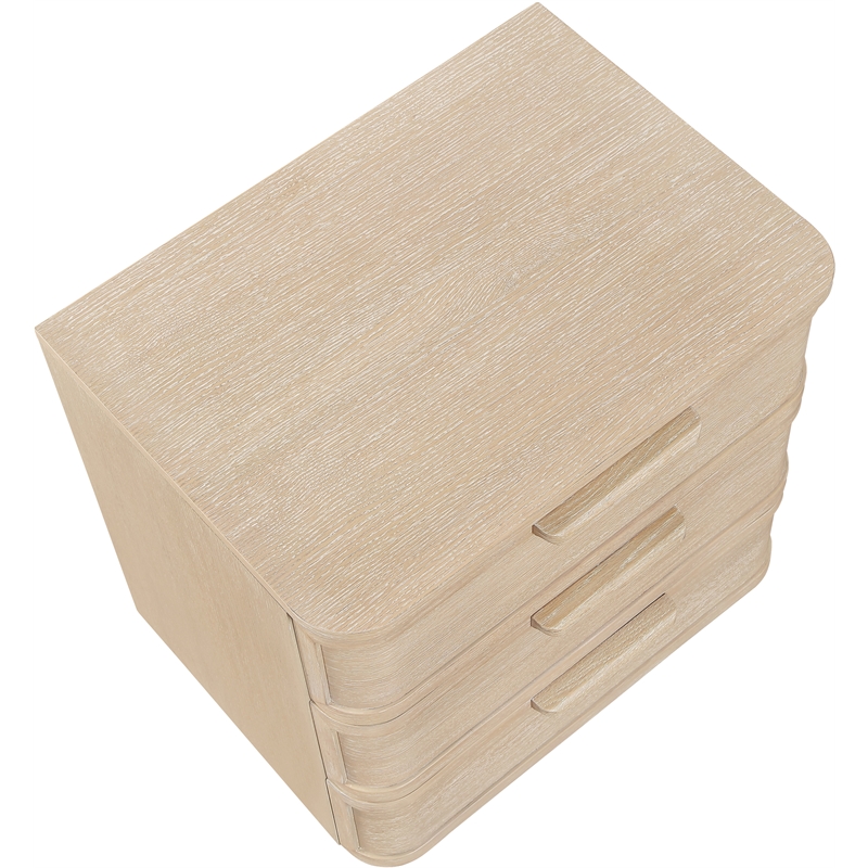 Meridian Furniture Tiberio Natural Oak Veneer And Solid Wood Nightstand