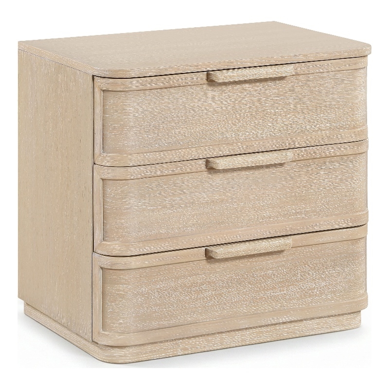Meridian Furniture Tiberio Natural Oak Veneer And Solid Wood Nightstand