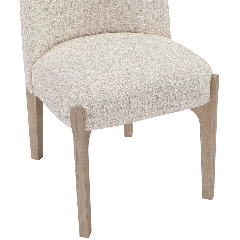 Meridian Furniture Torino Beige Fabric Upholstered Dining Chair (Set of 2)