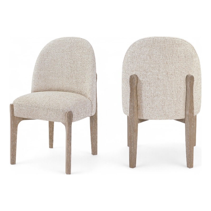 Meridian Furniture Torino Beige Fabric Upholstered Dining Chair (Set of 2)