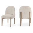 Meridian Furniture Torino Beige Fabric Upholstered Dining Chair (Set of 2)