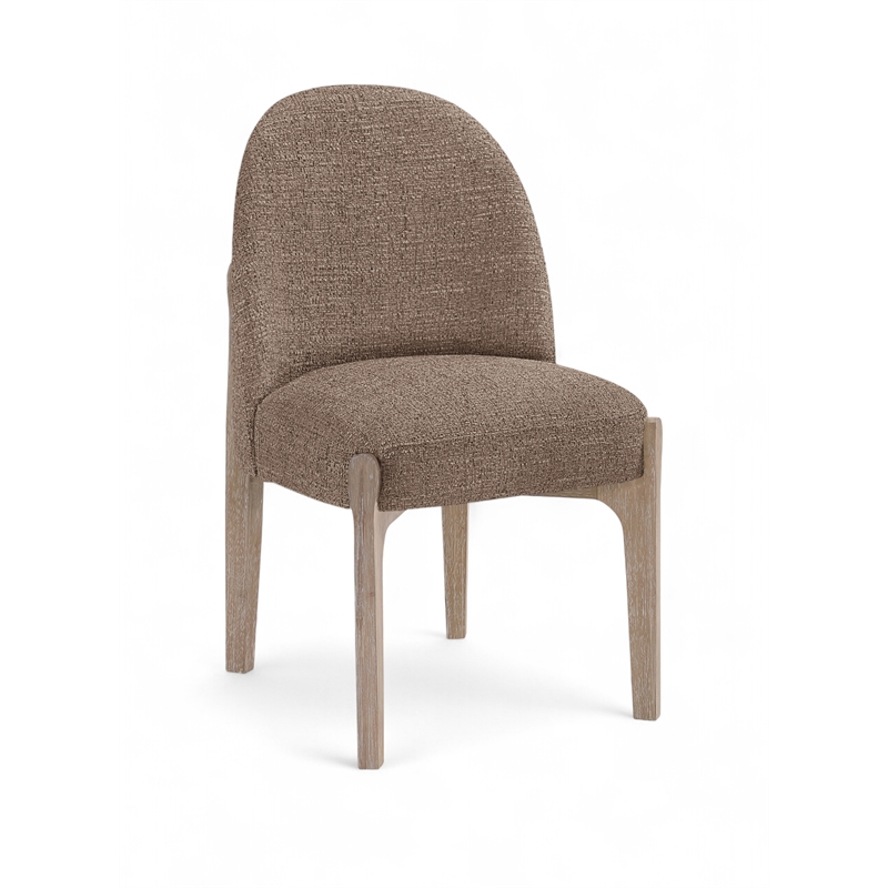Meridian Furniture Torino Brown Fabric Upholstered Dining Chair (Set of 2)
