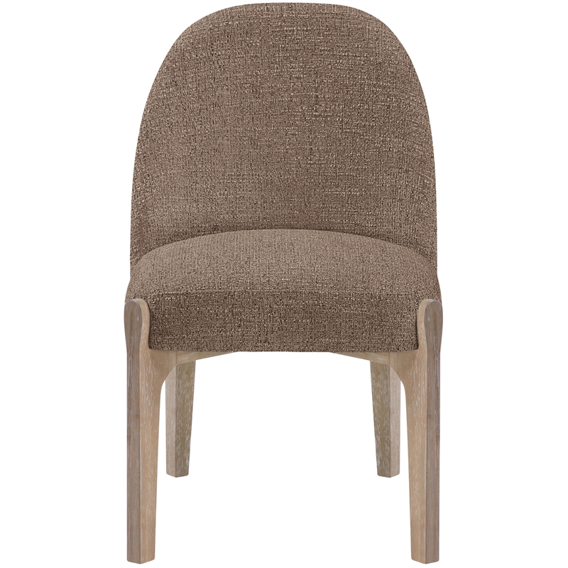 Meridian Furniture Torino Brown Fabric Upholstered Dining Chair (Set of 2)
