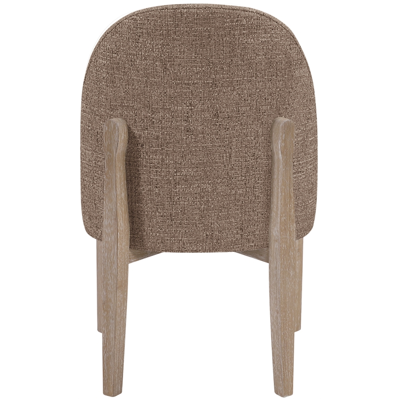 Meridian Furniture Torino Brown Fabric Upholstered Dining Chair (Set of 2)