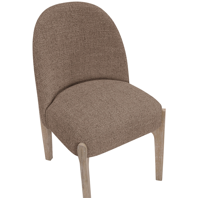 Meridian Furniture Torino Brown Fabric Upholstered Dining Chair (Set of 2)