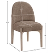 Meridian Furniture Torino Brown Fabric Upholstered Dining Chair (Set of 2)