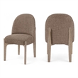 Meridian Furniture Torino Brown Fabric Upholstered Dining Chair (Set of 2)