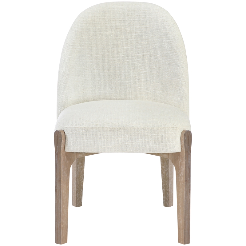 Meridian Furniture Torino Cream Fabric Upholstered Dining Chair (Set of 2)