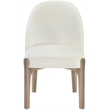 Meridian Furniture Torino Cream Fabric Upholstered Dining Chair (Set of 2)