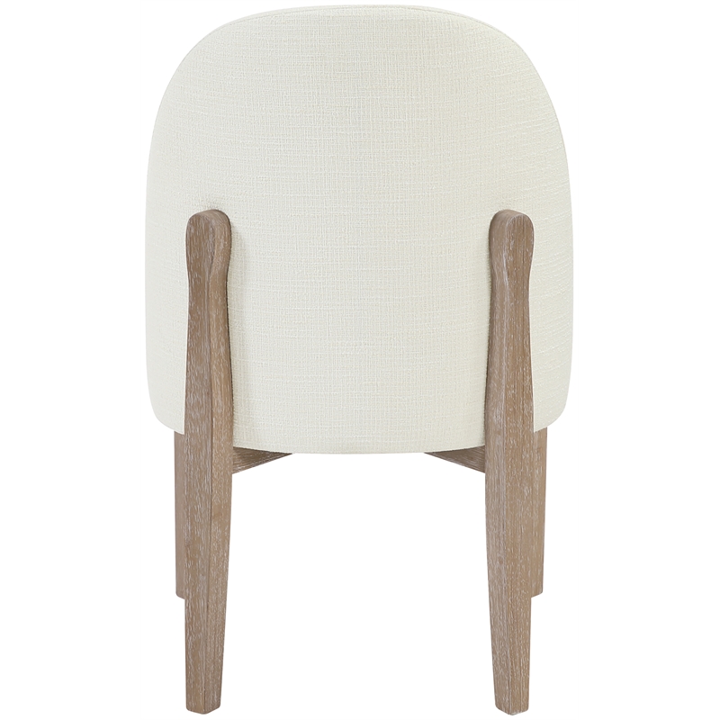 Meridian Furniture Torino Cream Fabric Upholstered Dining Chair (Set of 2)