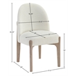 Meridian Furniture Torino Cream Fabric Upholstered Dining Chair (Set of 2)