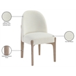 Meridian Furniture Torino Cream Fabric Upholstered Dining Chair (Set of 2)